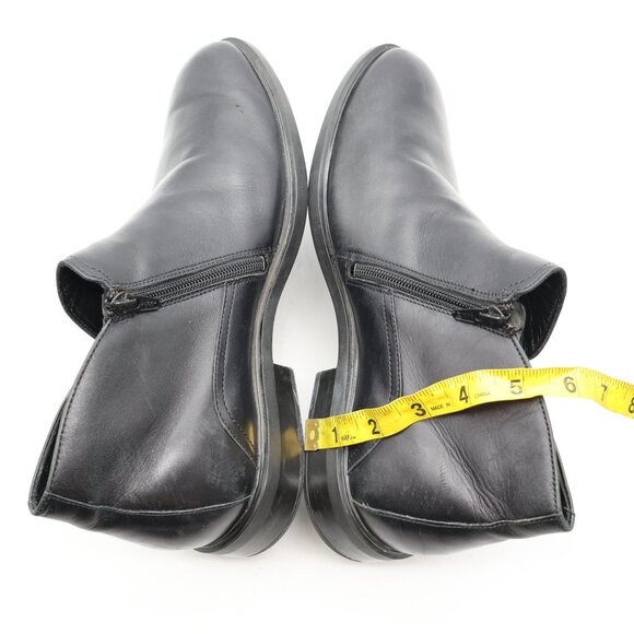 Mephisto Chelsea Boots Men's US Size 9 Black Leather Comfort Zip Moto Biker - Picture 6 of 11